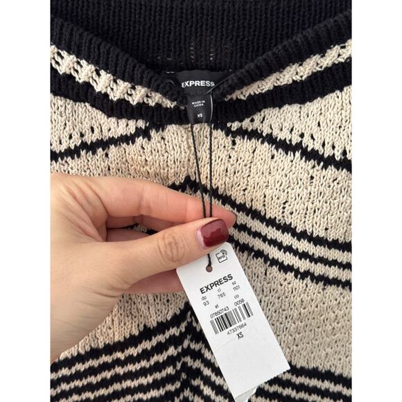 EXPRESS Crochet Striped Fringe Two Piece Skirt Set Size XS / M - Picture 8 of 9